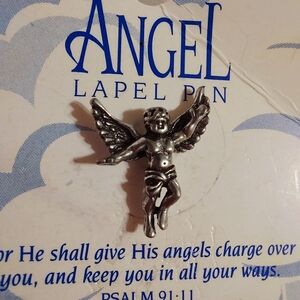 New Silver Angel Pin
